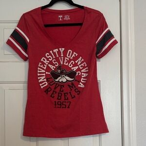 UNLV Rebels Women's Red V-Neck Tee